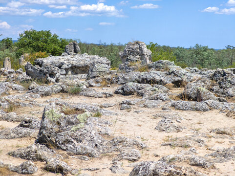 Rock formation Pobiti Kamani (Upright Stones), Bulgaria