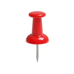 Red Push Pin: Close-up Macro Photography of Office Supply