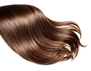 Healthy brown hair strands