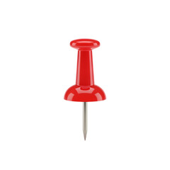 Red Push Pin:  Close-up Product Photography