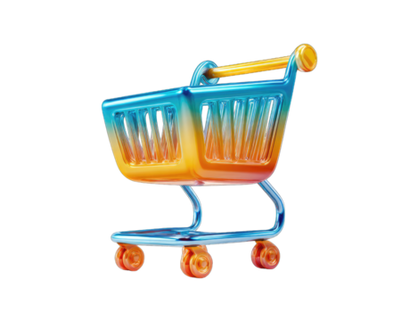 Colorful shopping cart icon - Powered by Adobe