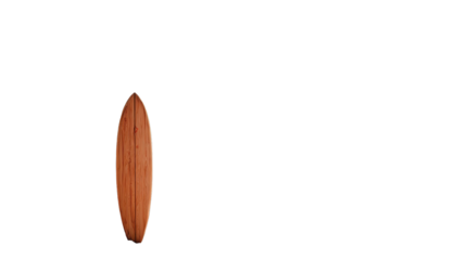 Wooden surfboard, dark background