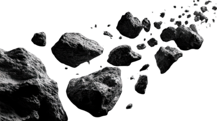 Asteroid field in space (2)