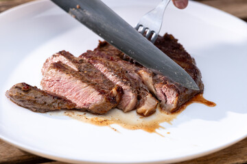freshly grilled beef steak