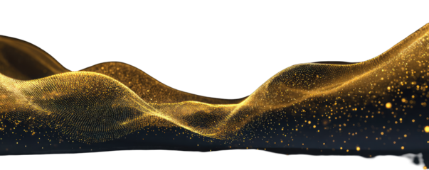 Abstract gold wave design on black background (1)