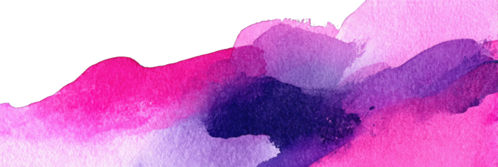 Abstract watercolor painting with blended pink, purple, and dark purple hues.  Soft, flowing colors