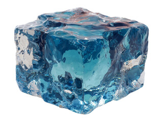 Obraz premium Isolated Ice Cube with Transparent Background for Stock Photography