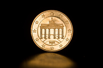 Brandenburger Tor auf 50 Eurocent-Münze © etfoto