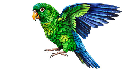 Vibrant Tropical Parrot Watercolor Illustration