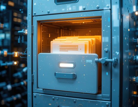 Digital Data Vault in a High-Security Server Room