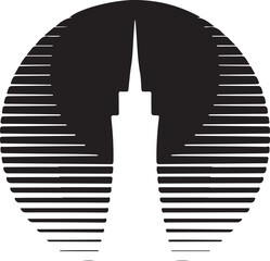 New Orleans Skyline Silhouette with Louisiana City.