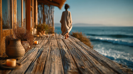 Serene Coastal Walk at Golden Hour
