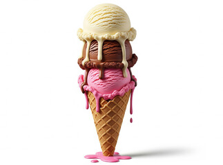 ice cream cone isolated on white