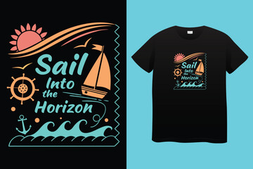 East Dock yachting company sailing team cute vintage vector print for children kid boy marine wear tee shirt
