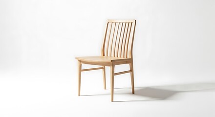 wooden chair on a white background