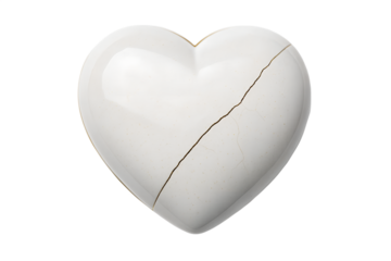 Cracked White Heart A Symbol of Fragile Love, Heartbreak, and Emotional Scars