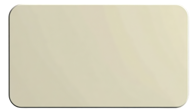 Blank beige rectangular button with rounded corners a smooth surface and a subtle 3D bevel.
