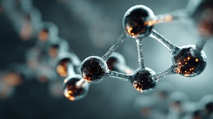 Microscopic Molecular Structure: Intricate Network of Atoms