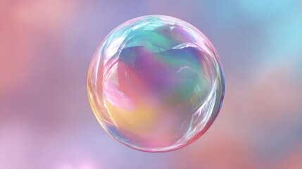 Abstract pastel sphere design