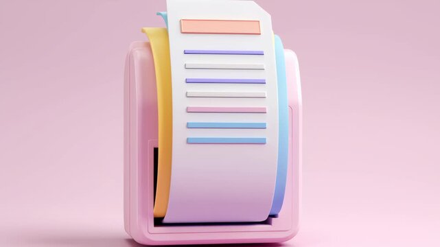 Job hiring recruitment and human resource concept, Stylish pastel notepad with colorful tabs on a soft background.
