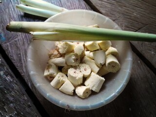 Saccharum edule. Tebu telur is also known as terubuk, tiwu endog, or sayur lilin. 