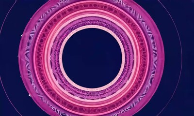 Vibrant Pulsating Mandala Animation with Intricate Sacred Geometry in a Hypnotic Tunnel. - Powered by Adobe