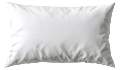 Soft White Rectangular Pillow with Wrinkled Fabric Texture for Comfort.