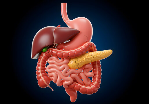 Human digestive system diagram