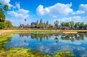 Ancient temple complex Angkor Wat, Siem Reap, Cambodia.