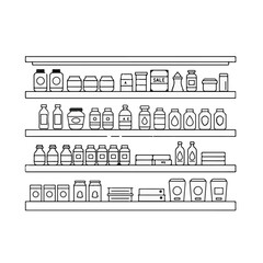 Neat pantry shelves filled with organized food containers and jars, minimalist style storage solution, organized lifestyle and kitchen design