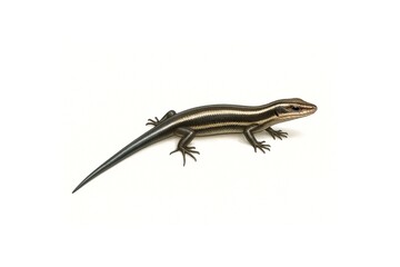 Fototapeta premium ニホントカゲの観察資料（白背景） / Japanese Five-lined Skink on White Background