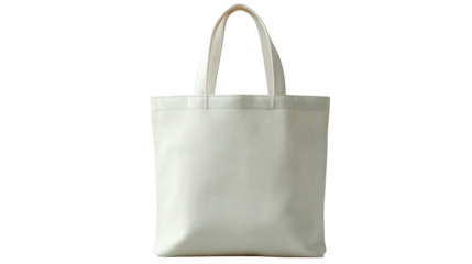 Off-white Cotton Tote Bag with Sturdy Handles.