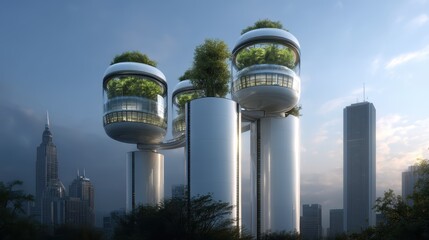 Futuristic Eco-Buildings, Sustainable Architecture, Green City