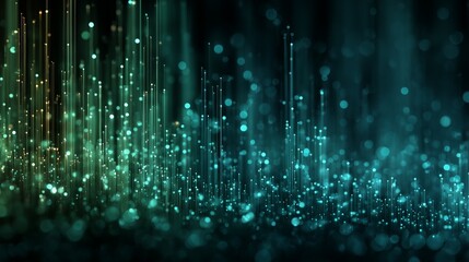 cyberpunk virtual landscape with luminous data stream background