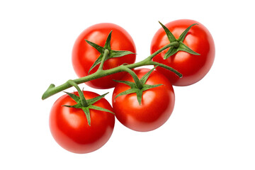 Fresh Red Tomatoes on the Vine Isolated, Capturing the Natural Beauty and Vibrant Color of Ripe Tomatoes