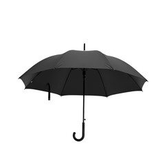 black umbrella isolated on white