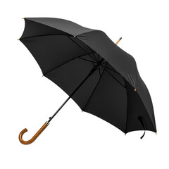 black umbrella isolated on white