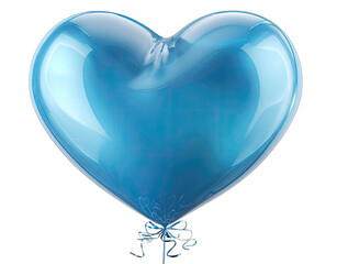 Glossy blue heart-shaped balloon (1)