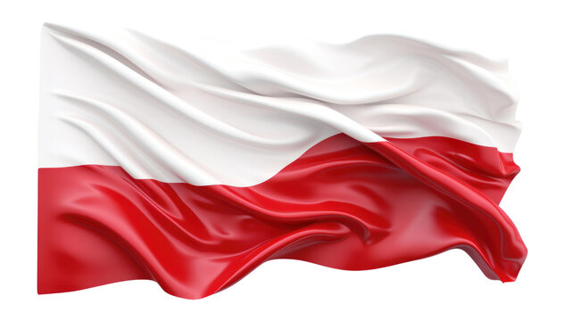 PNG Poland flag poland waving.