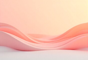 Generative AI: Pastel Abstraction of Flowing Forms with Gradient Color and Minimalist Design