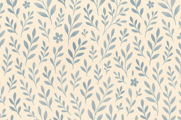 Seamless pattern with leaves