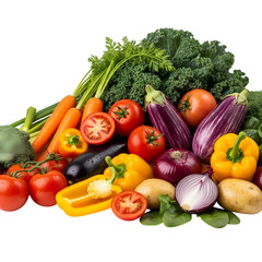 Vibrant Vegetable Bounty: A Colorful Collection of Fresh Produce