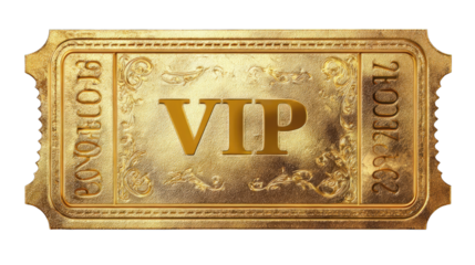 Golden VIP ticket