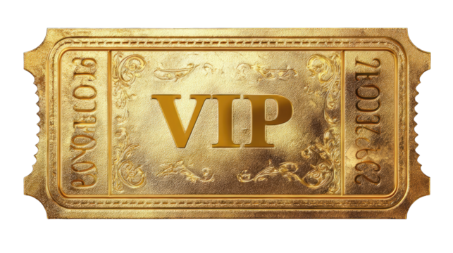 Golden VIP ticket