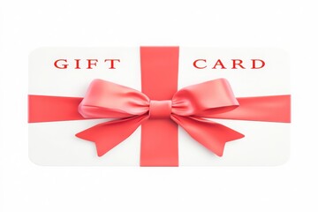Elegant Gift Card with Pink Ribbon and Bow for Special Occasions and Festive Gifting Ideas for Holidays and Birthdays