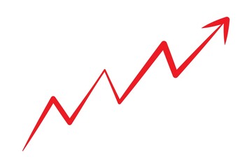 Upward graph arrow, Business growth, financial growth, arrow graph