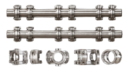 Industrial metal components in various configurations