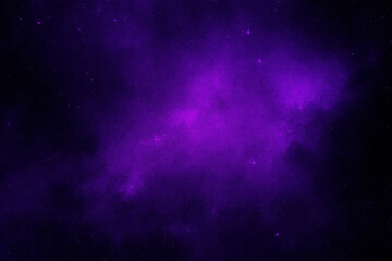 Naklejka premium Generative image, abstract painting, background. Purple grunge wall. Neon lights. Rays of light. Riding.