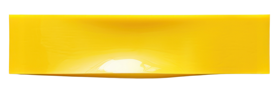 PNG Glossy yellow vinyl adhesive strip white background simplicity rectangle.