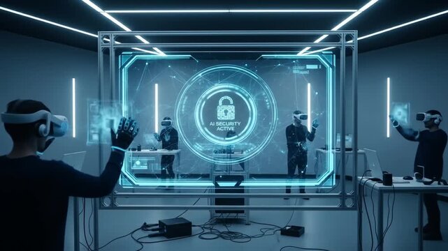 Advanced VR AI Security Training Simulation